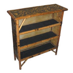 Antique Victorian Bamboo Bookcase, England, Late 19th Century