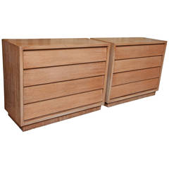 Pair of Louver Front Dressers