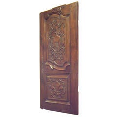 18th C. Provincial Wood Carved Door Panel