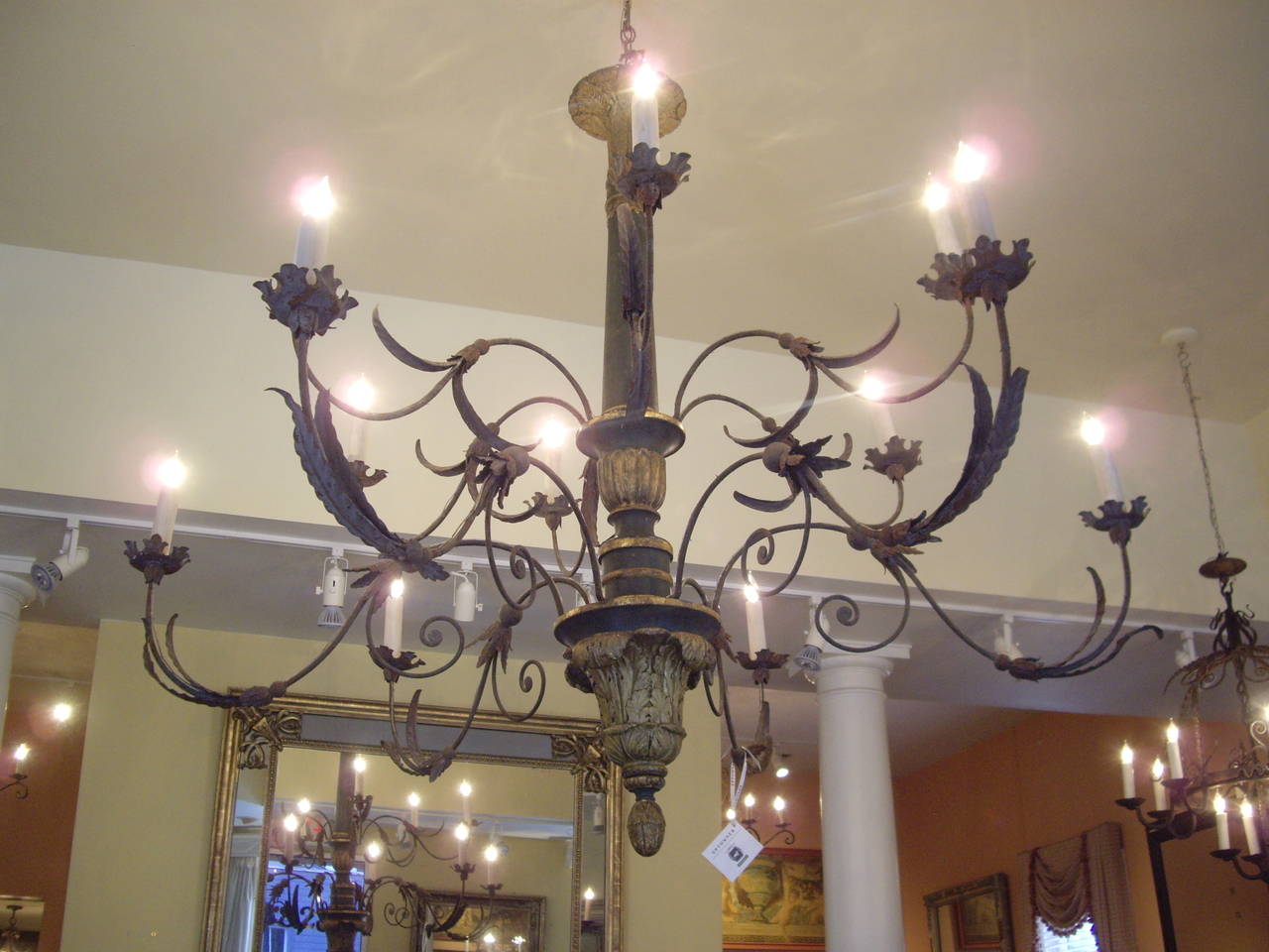 Large late 18th/19th Century Italian Chandelier For Sale 3