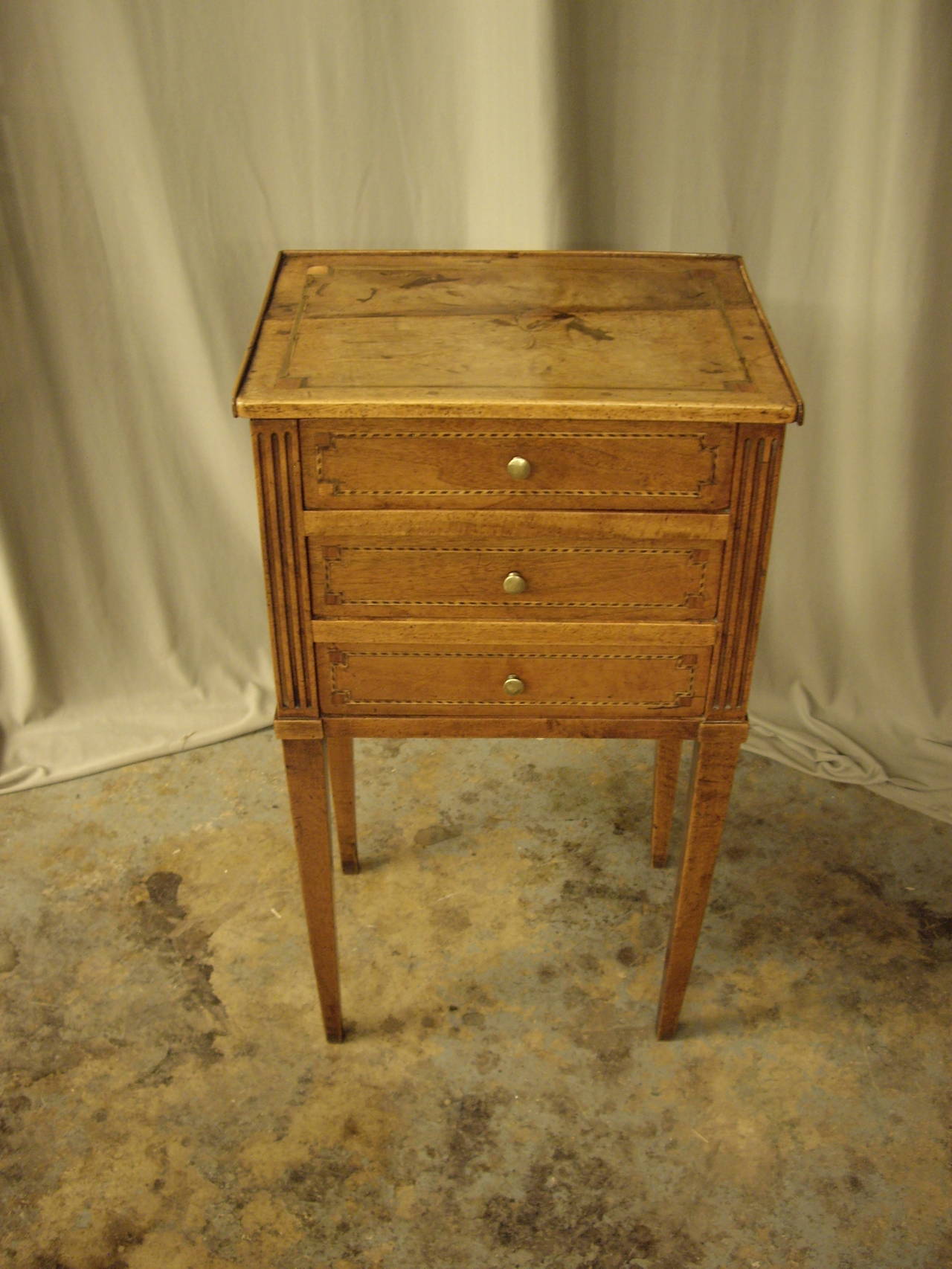 French Early 19th Century Louis XVI Inlaid Side Table