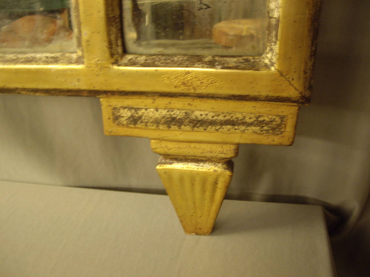 Unusual Late 19th Century Italian Gilt Mirror 1