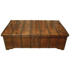Large 19th C. antique trunk