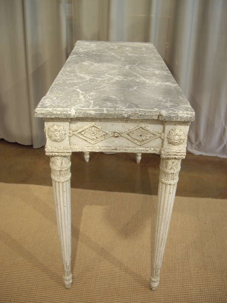 Pair of Painted Louis XVI Style Consoles 2