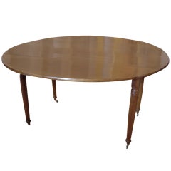 Round French Walnut Dining Table Antique Round French Walnut Dining Table