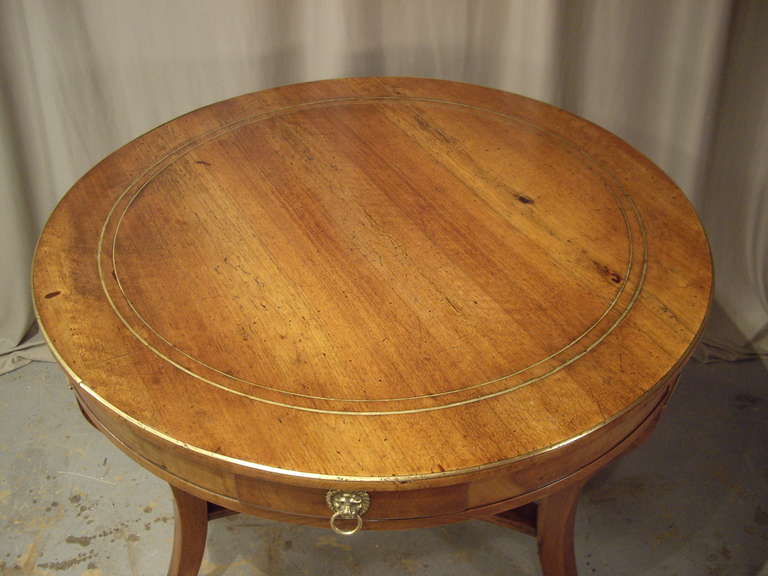 Walnut French Neoclassical Center Hall Table