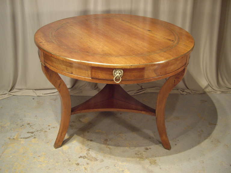 French Neoclassical Center Hall Table In Good Condition In New Orleans, LA