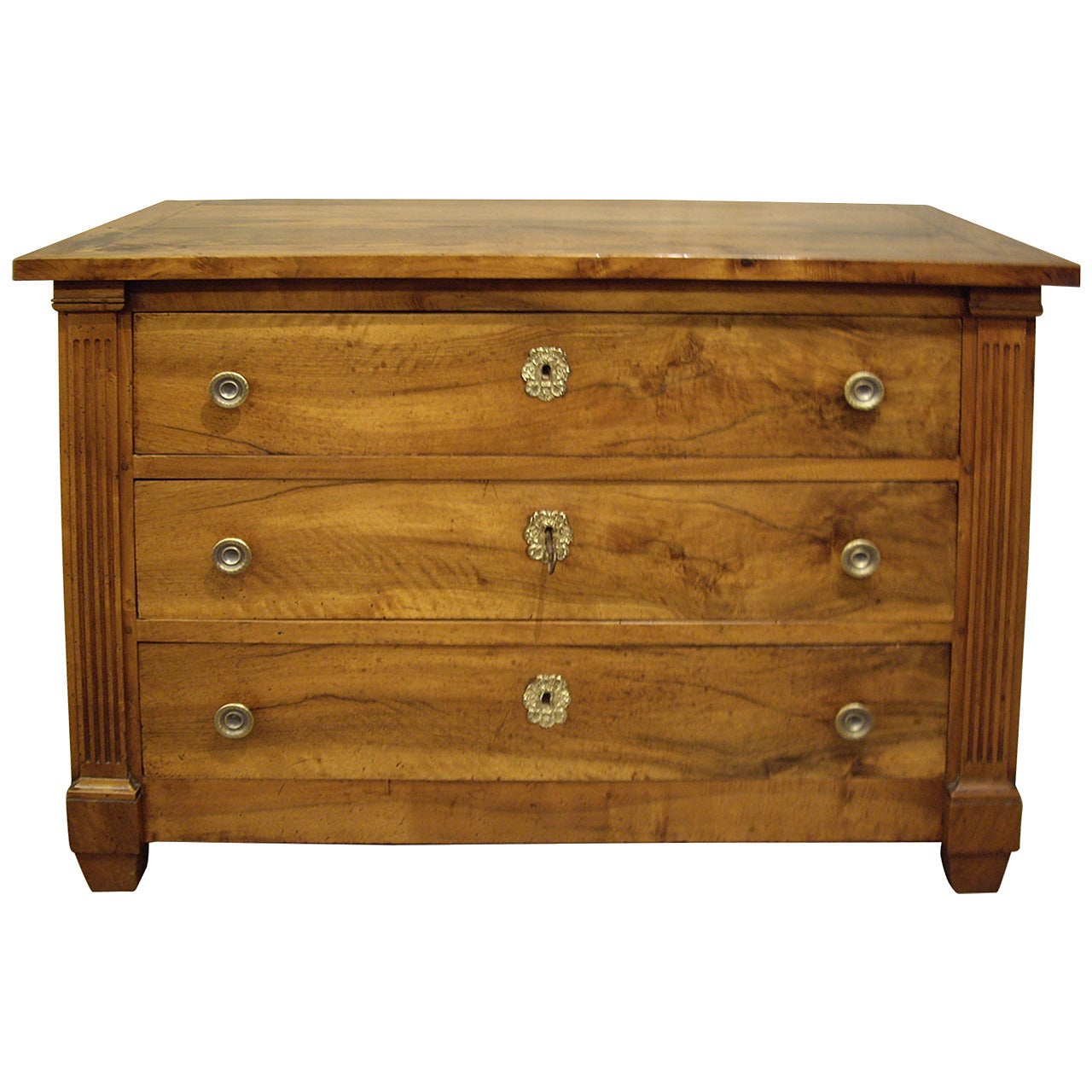 19th Century French Directoire Walnut Commode For Sale