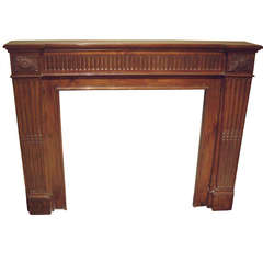 French Carved Fruitwood Mantel
