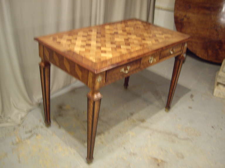 Italian 19th Century Parquet Table In Excellent Condition In New Orleans, LA