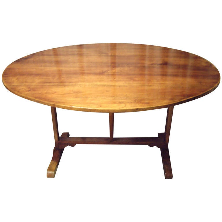 French Provincial Oval Wine Table at 1stDibs