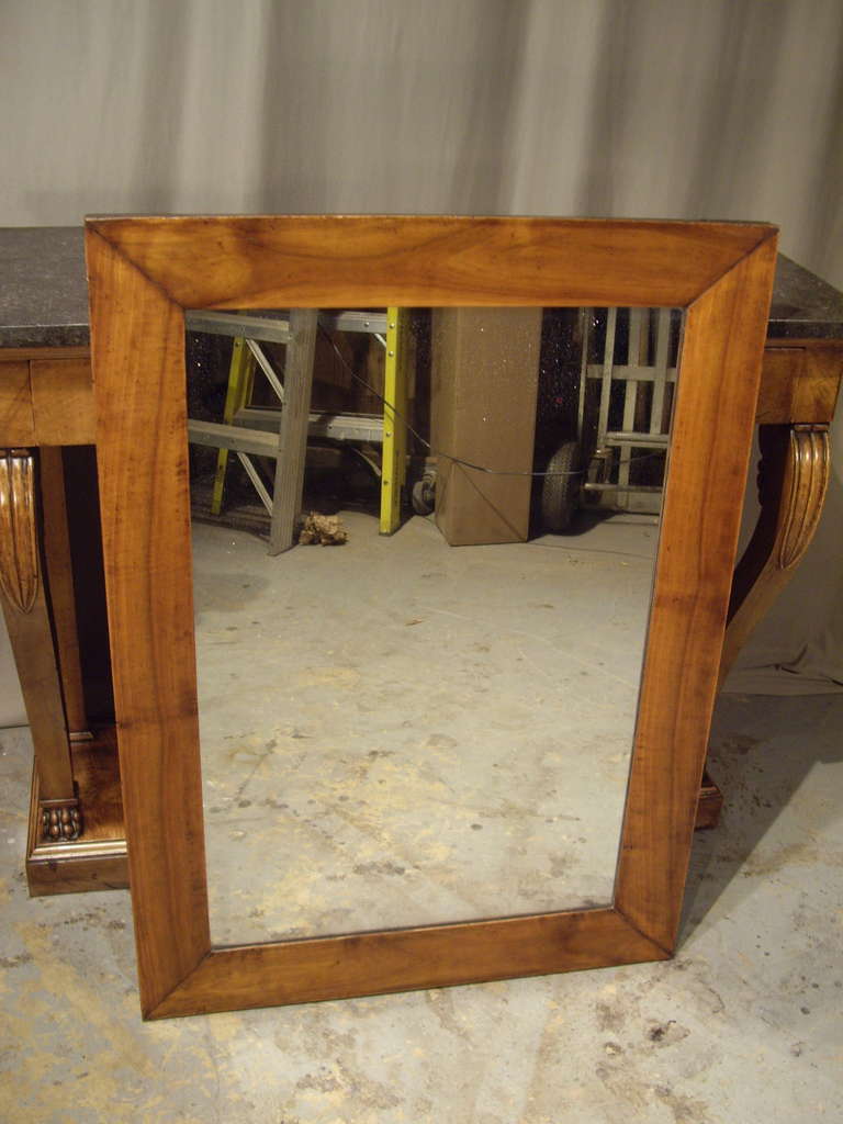 French Empire Walnut Console and Mirror 5
