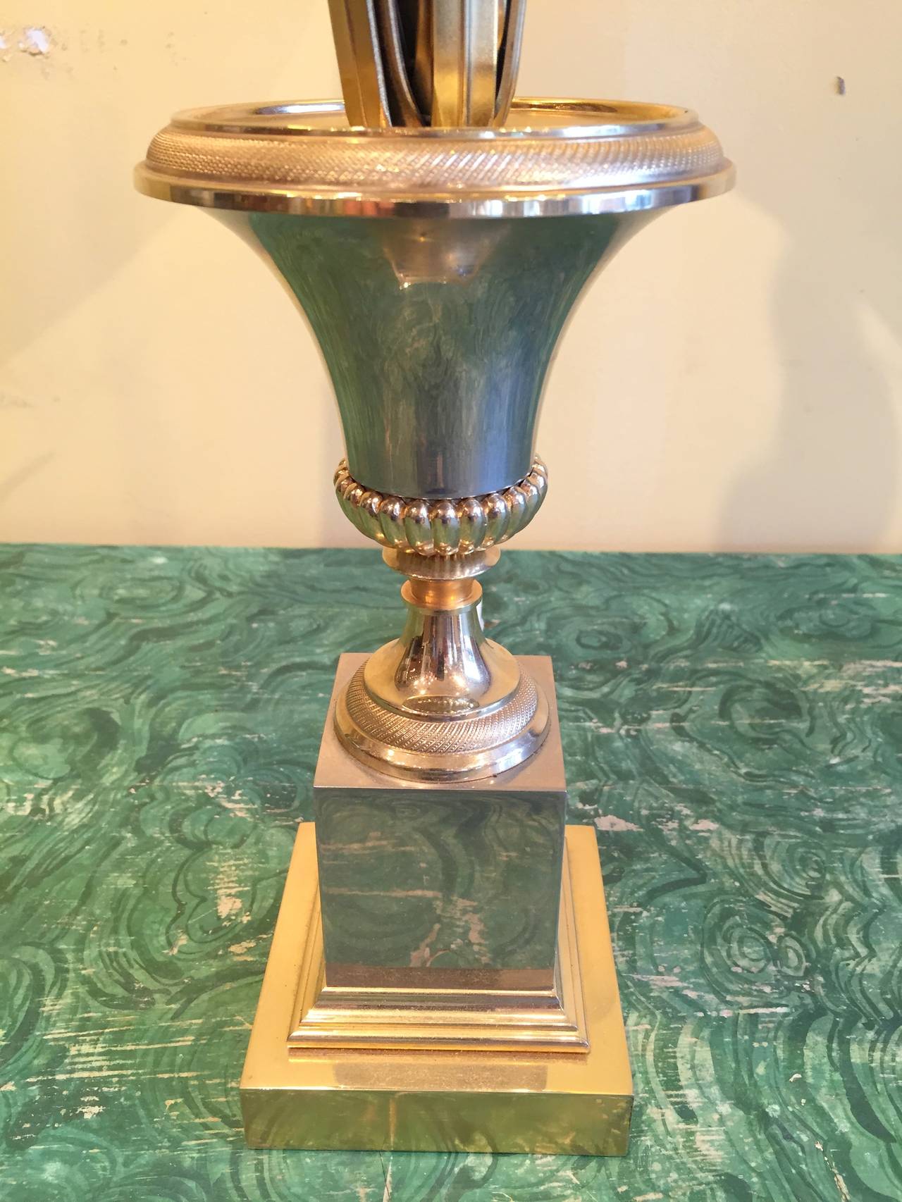 Vintage Brass French Jansen Lamp In Good Condition In New Orleans, LA