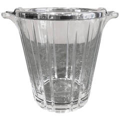 Art Deco Crystal and Silver Champagne or Ice Bucket