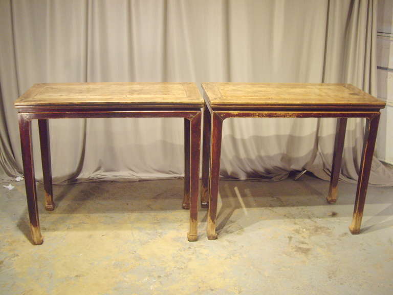 Pair of 19th Century Chinese Consoles