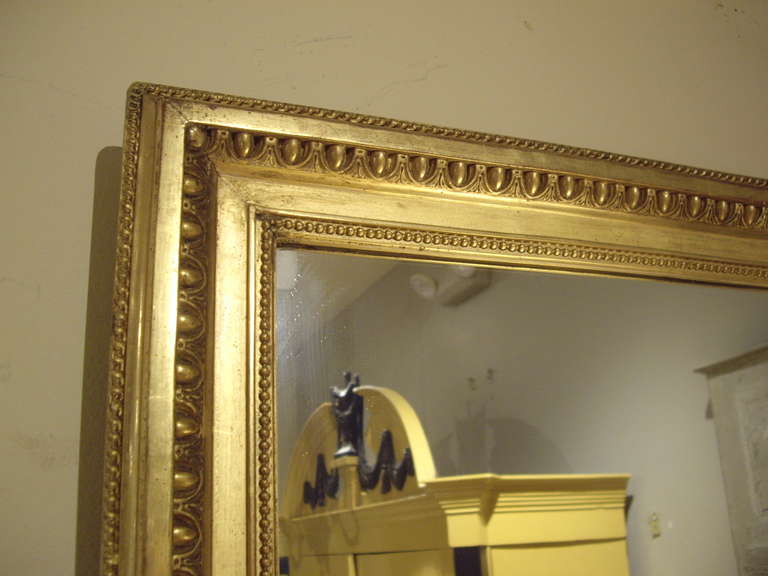 Giltwood Pair of 19th Century French Gilt Mirrors For Sale