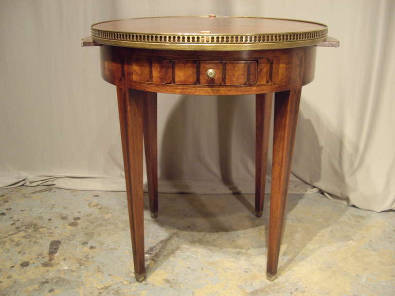 Elegant Louis XVI Style, Inlaid Bouillotte Table