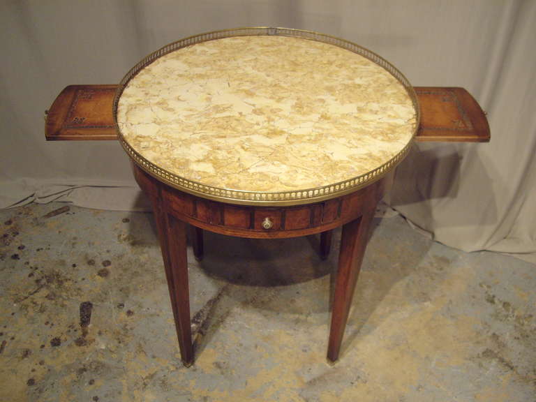 19th Century Elegant Louis XVI Style, Inlaid Bouillotte Table