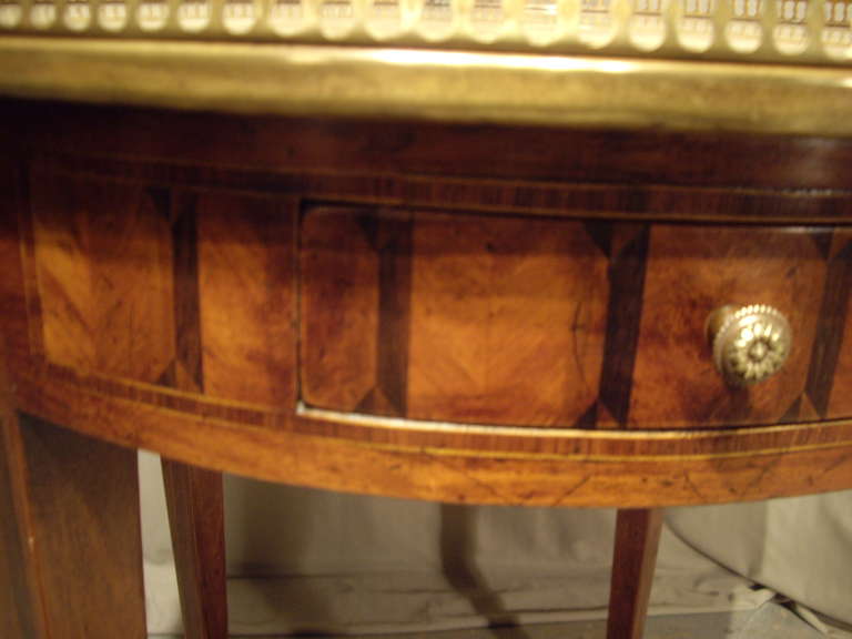 Elegant Louis XVI Style, Inlaid Bouillotte Table 2