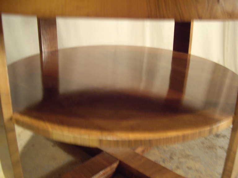 Art Deco Walnut Round Table 3