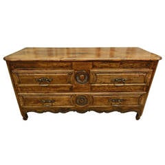 19th Century Louis XV Style French Provincial Chestnut Commode