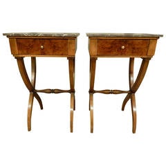 Pair of Mid-19th Century French Walnut Side Tables