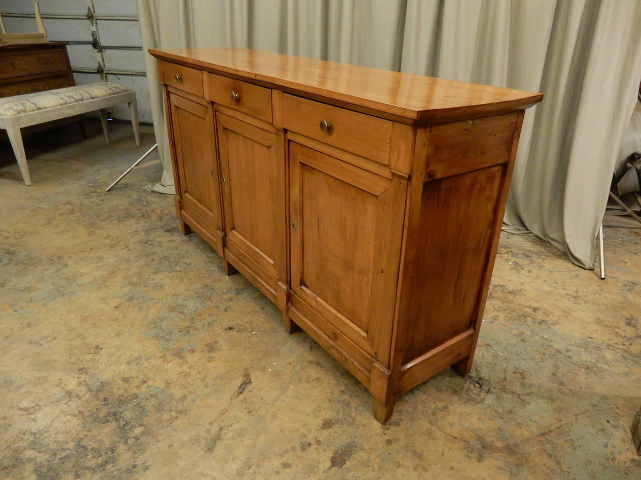 19th Century French Directoire Style Fruitwood Enfilade In Good Condition In New Orleans, LA
