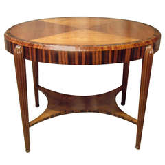 Very Elegant Madagascar Veneered Art Deco Table