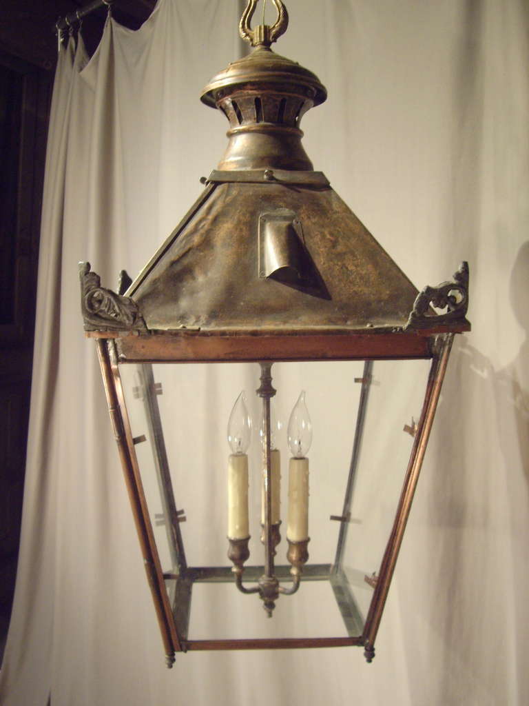 19th Century French Copper Lantern 6