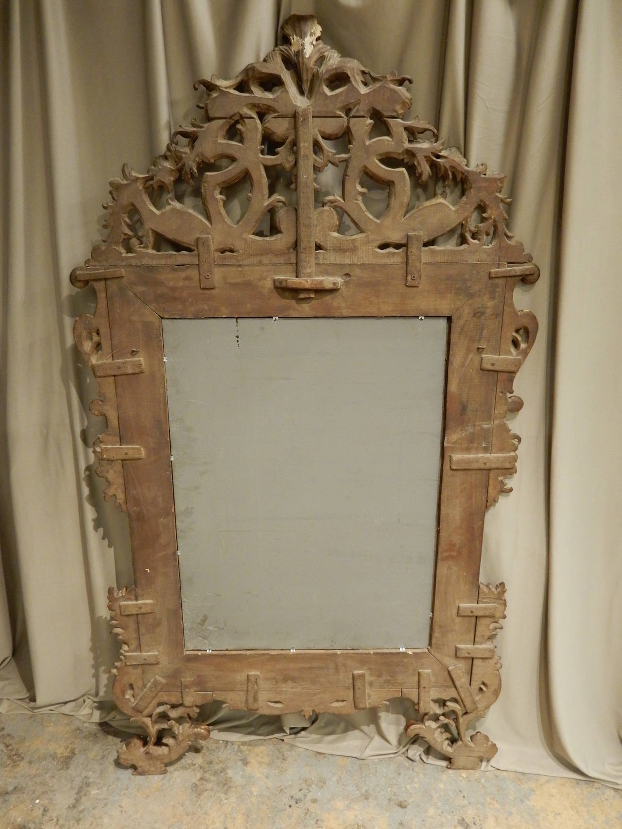 19th Century Italian Rococo Italian Gilt Mirror 2