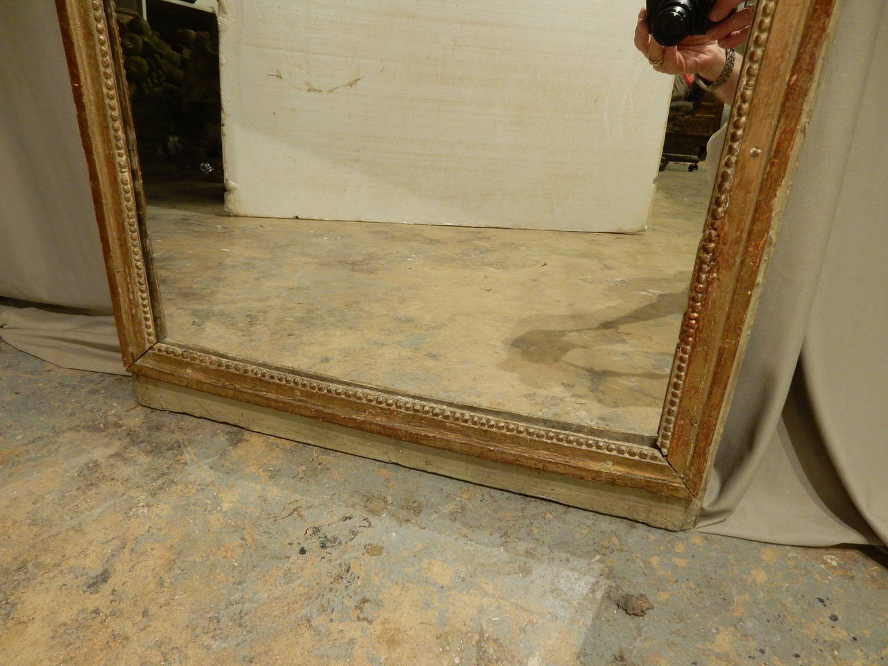 19th Century Painted and Gilt Trumeau In Good Condition In New Orleans, LA