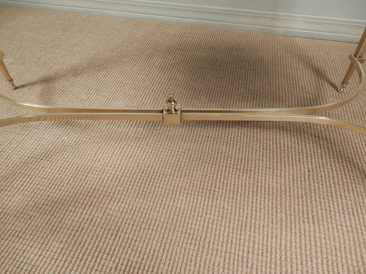 High Quality Neoclassical Brass Coffee Table For Sale 1