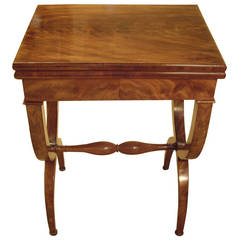 19th Century French Walnut Folding Top Table 19th Century French Walnut Folding Top Table