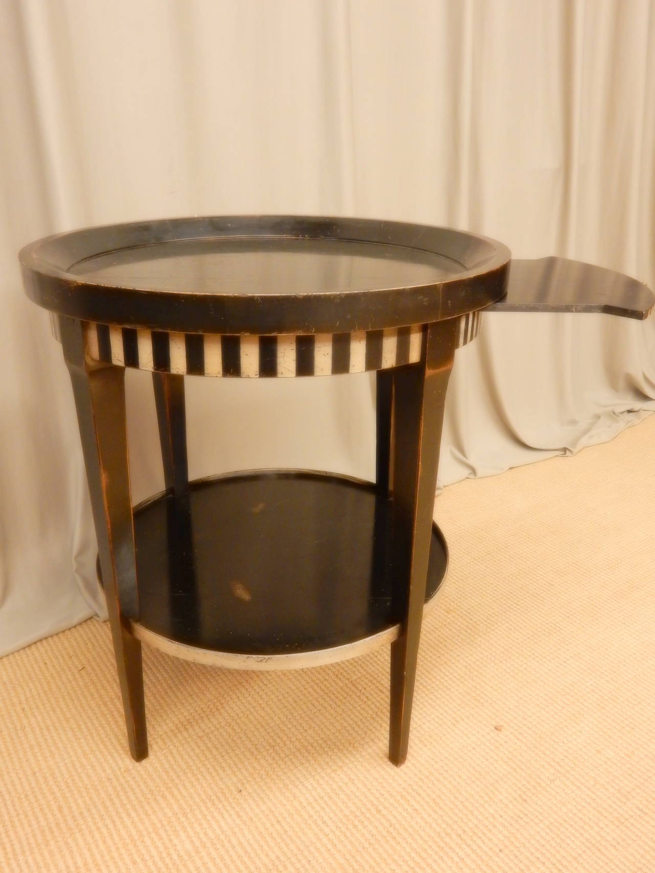 Vintage Painted Bouillotte Table In Good Condition In New Orleans, LA
