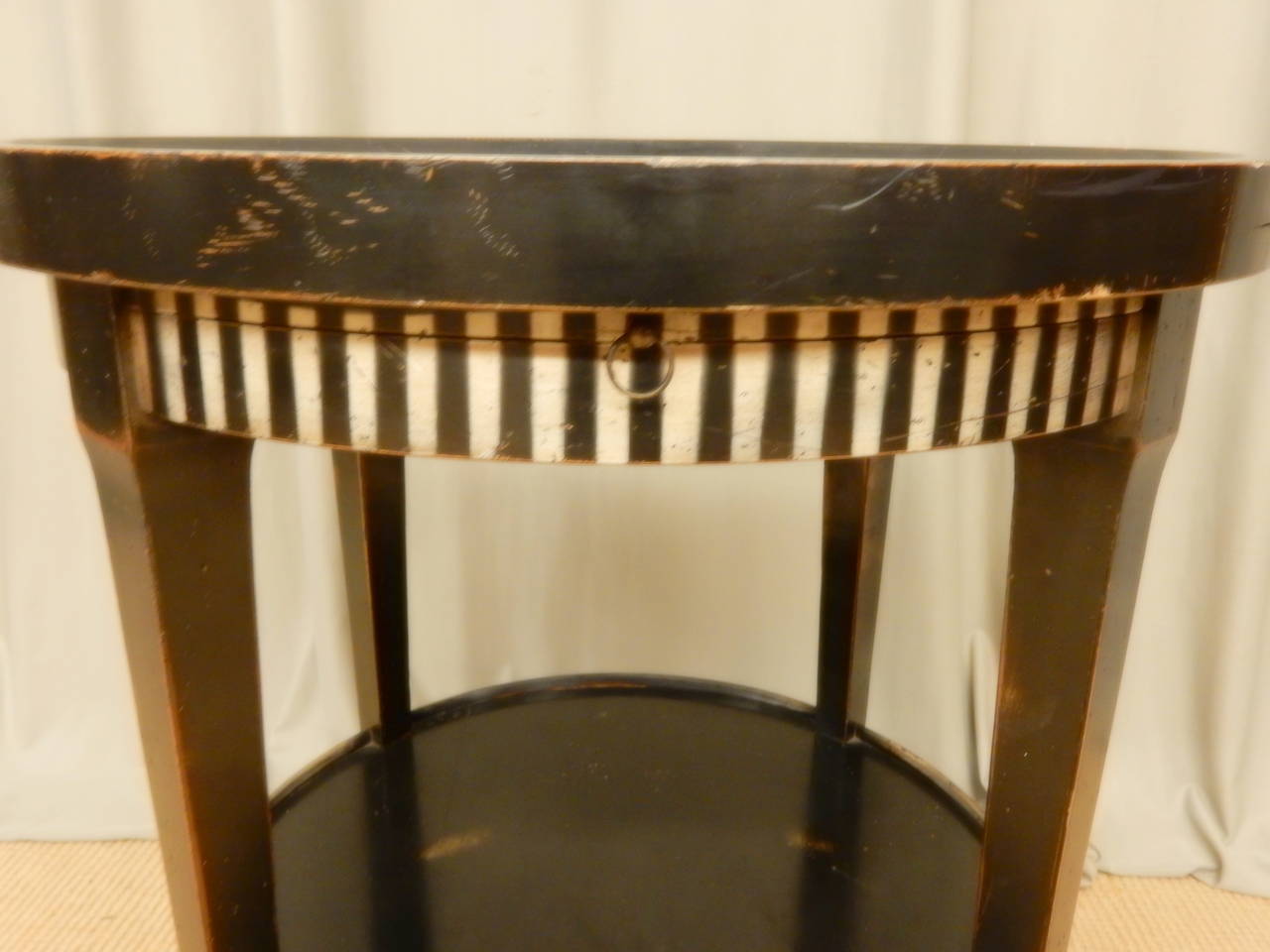 Mid-20th Century Vintage Painted Bouillotte Table