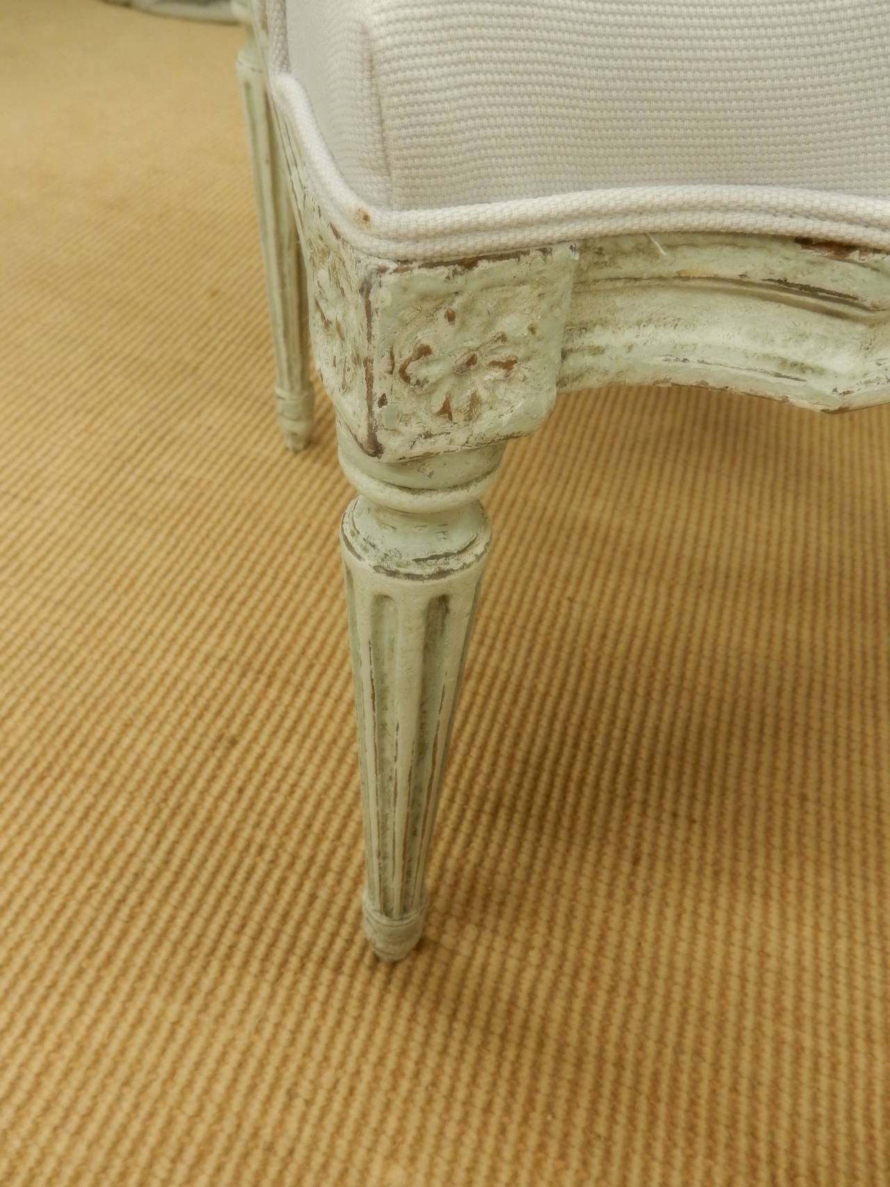 Set of 8 Louis XVI style painted dining chairs For Sale 2