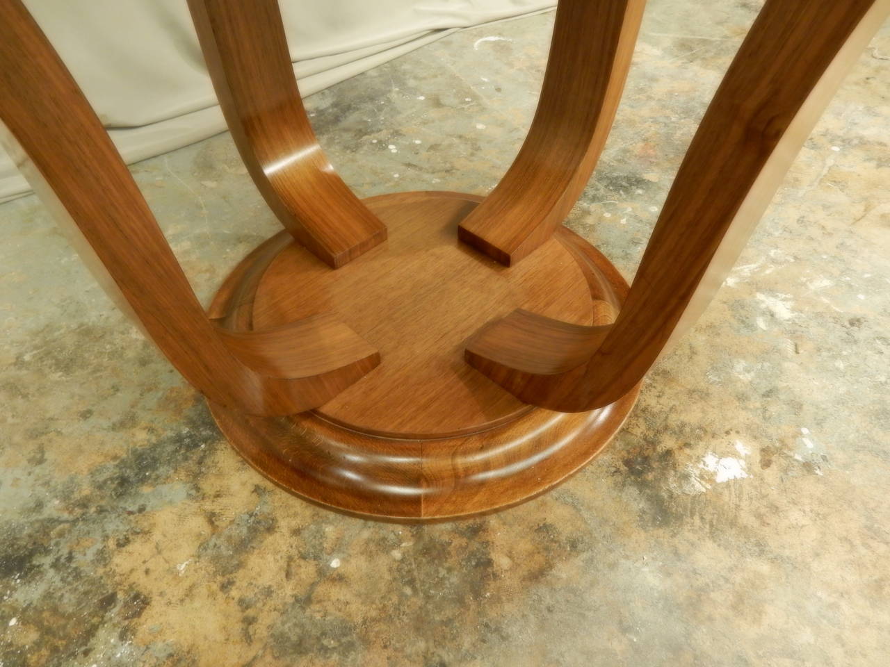 Veneer Art Deco Walnut Side Table