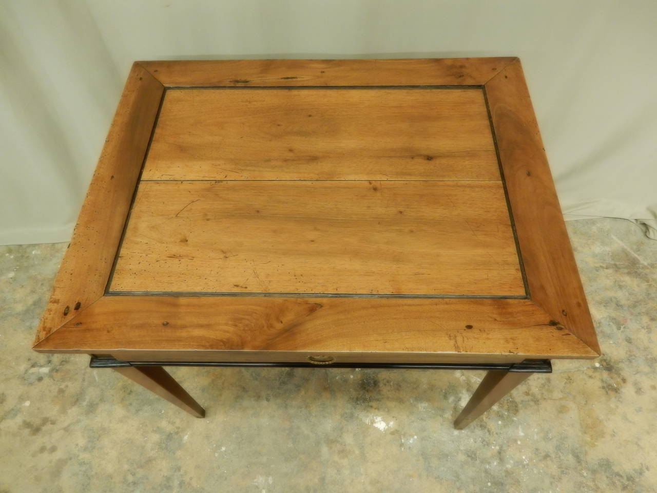 19th century French Louis XVI walnut side table In Good Condition In New Orleans, LA
