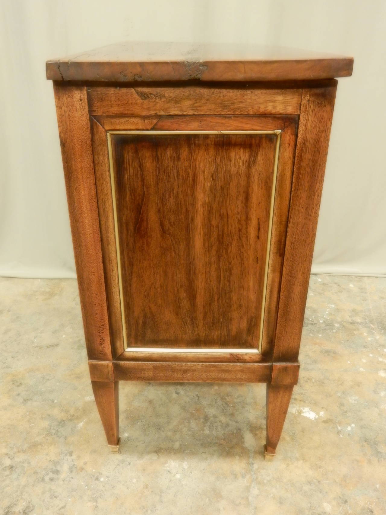19th c Louis XVI style fall front commode. In Good Condition For Sale In New Orleans, LA