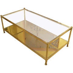 Vintage Silver And Glass Coffee Table Vintage Silver And Glass Coffee Table