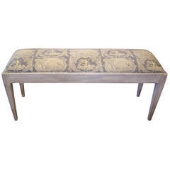 Antique Late 19th Century Painted French Banquette