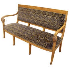 Antique 19th century Provincial French walnut settee