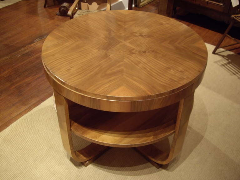 Art Deco Walnut Table In Excellent Condition In New Orleans, LA