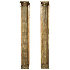 18th c. Italian faux marble columns