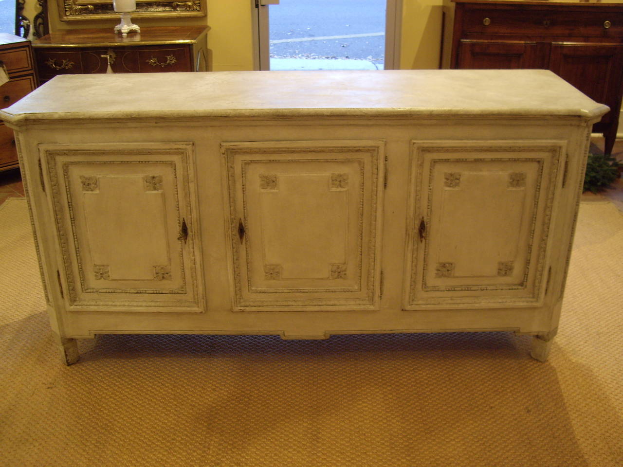 European Early 19th Century French Directoire Painted Enfilade