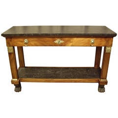 Early 19th Century French Empire Console with Marble