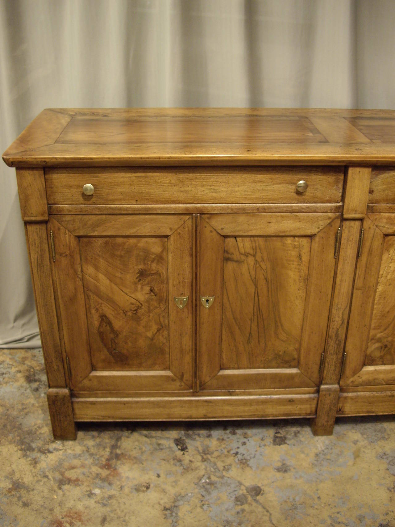19th Century Walnut French Enfilade Sideboard In Good Condition In New Orleans, LA