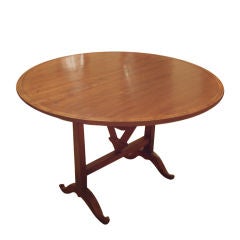 Round French Wine Tasting Table