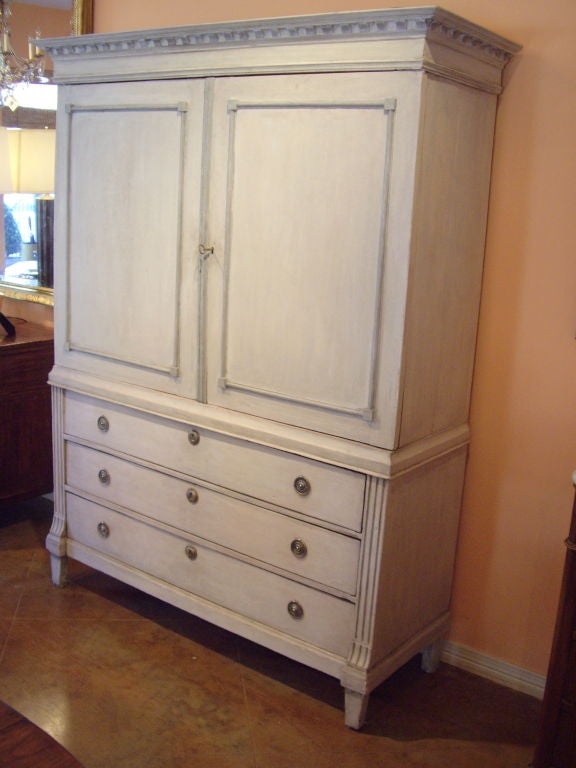 20th Century Painted French/Italian Linen Press