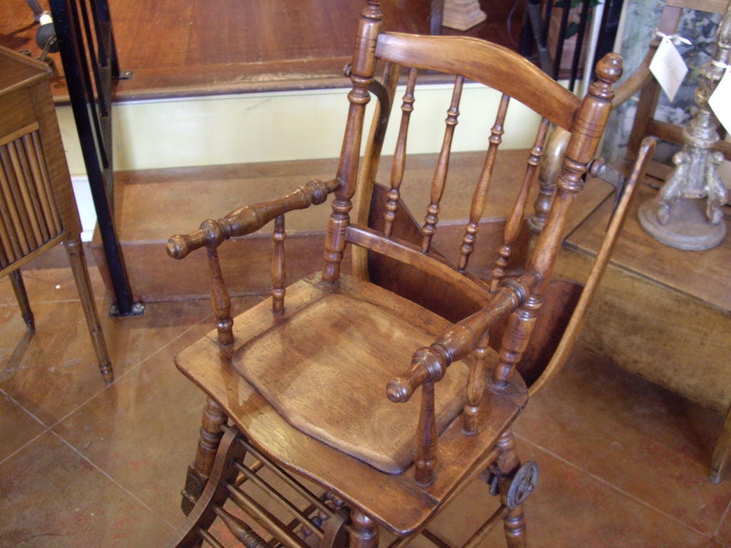 French Victorian child's high chair